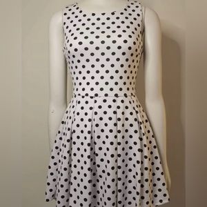 Black and white polka dot dress